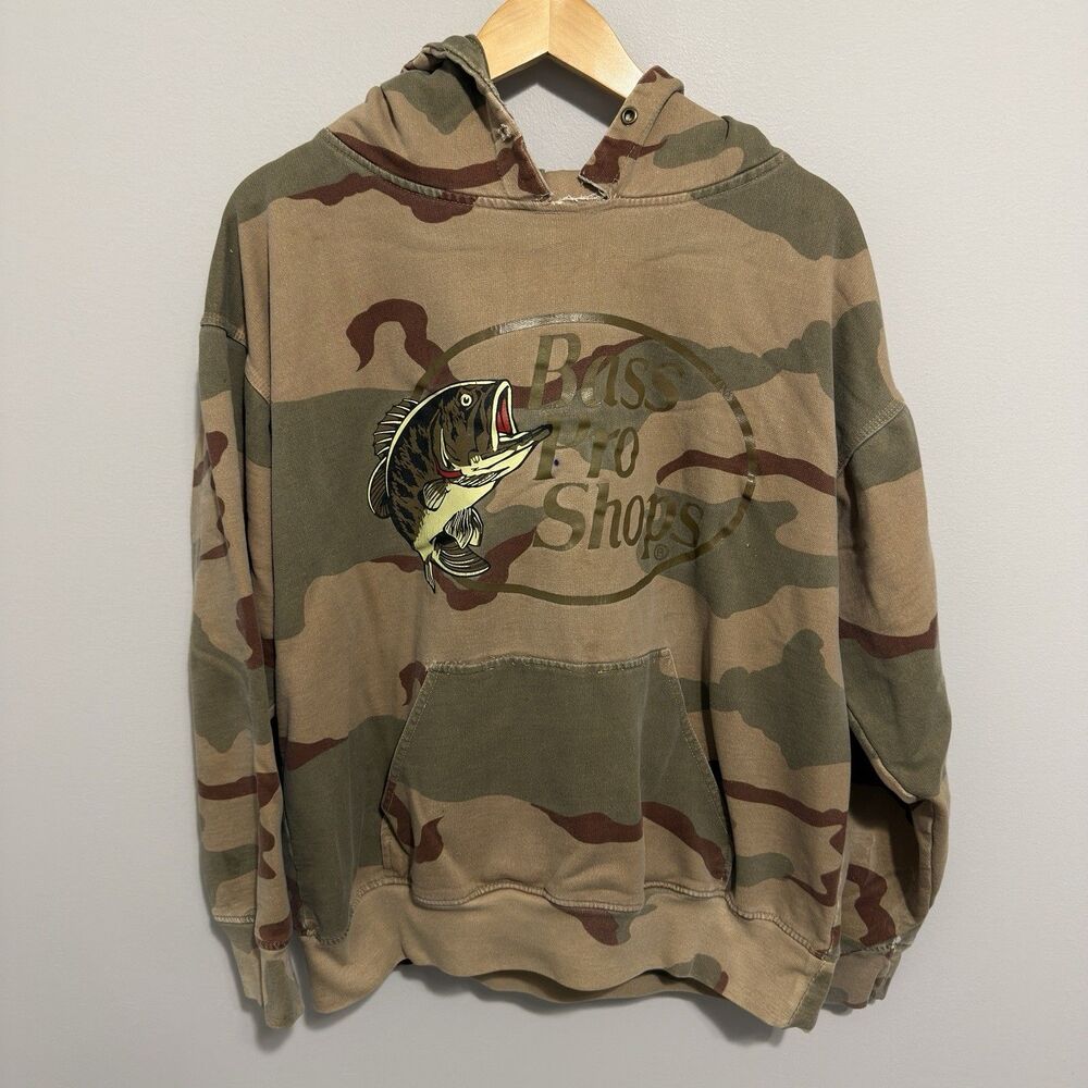 RedHead Hoodie Bass Pro Shops Camo Men’s 2XL Fleece Pullover Graphic Vintage
